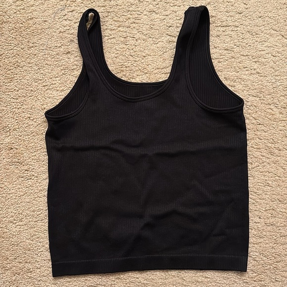 Black Ribbed Tank Top - Picture 2 of 4